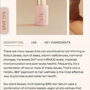 Vegamour gro serum - 3 mo supply